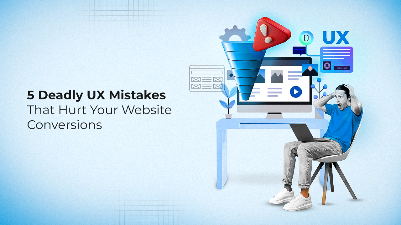 Website suffering from low conversions due to common UX mistakes