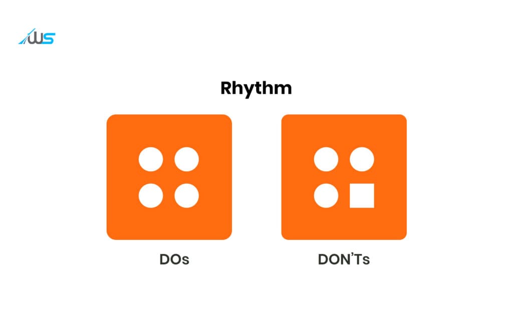 Rhythm is the principle that effectively manages the order of repeated elements.