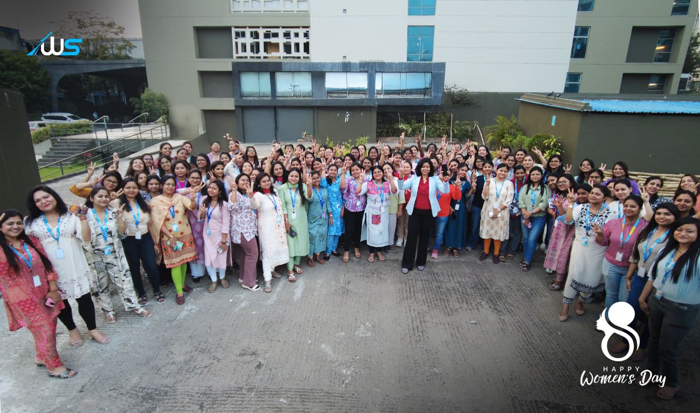 Webskitters Female Director Arpita Sarkar addressing the female employee's on womens day