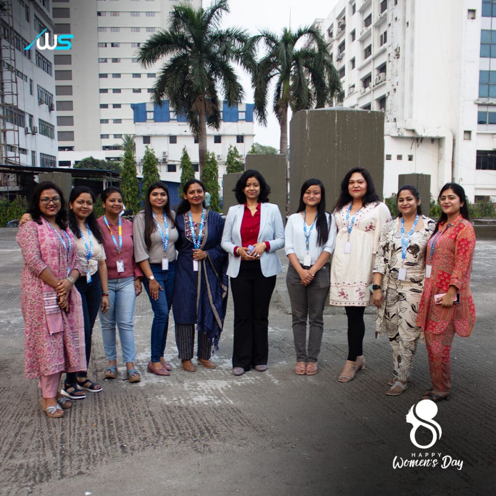 Webskitters Female Director Arpita Sarkar addressing the female employee's on womens day