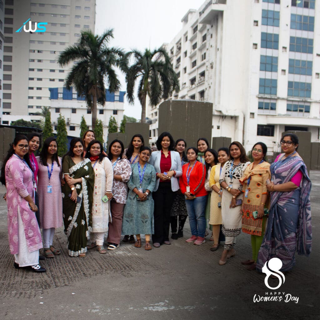 Webskitters Female Director Arpita Sarkar addressing the female employee's on womens day