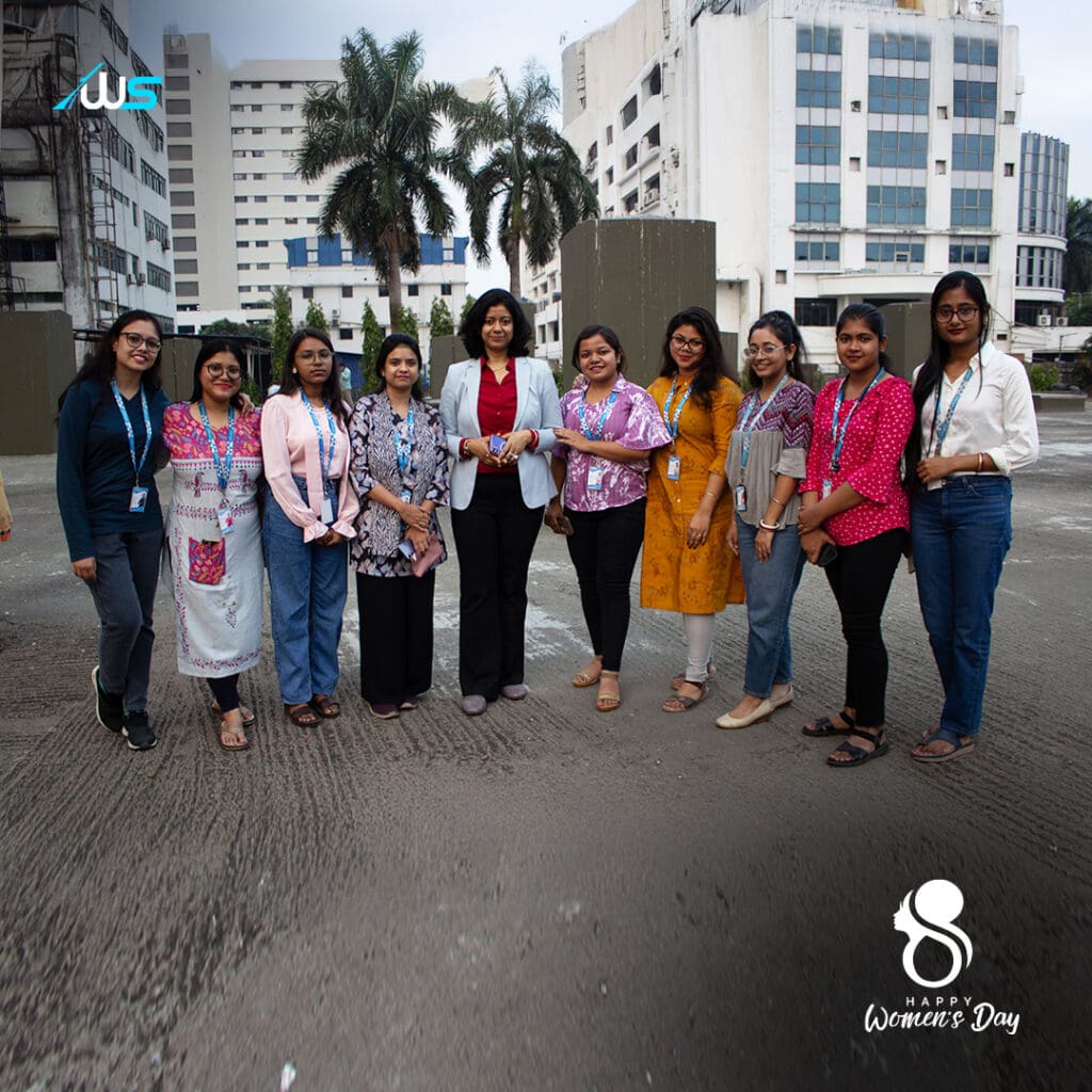 Webskitters Female Director Arpita Sarkar addressing the female employee's on womens day