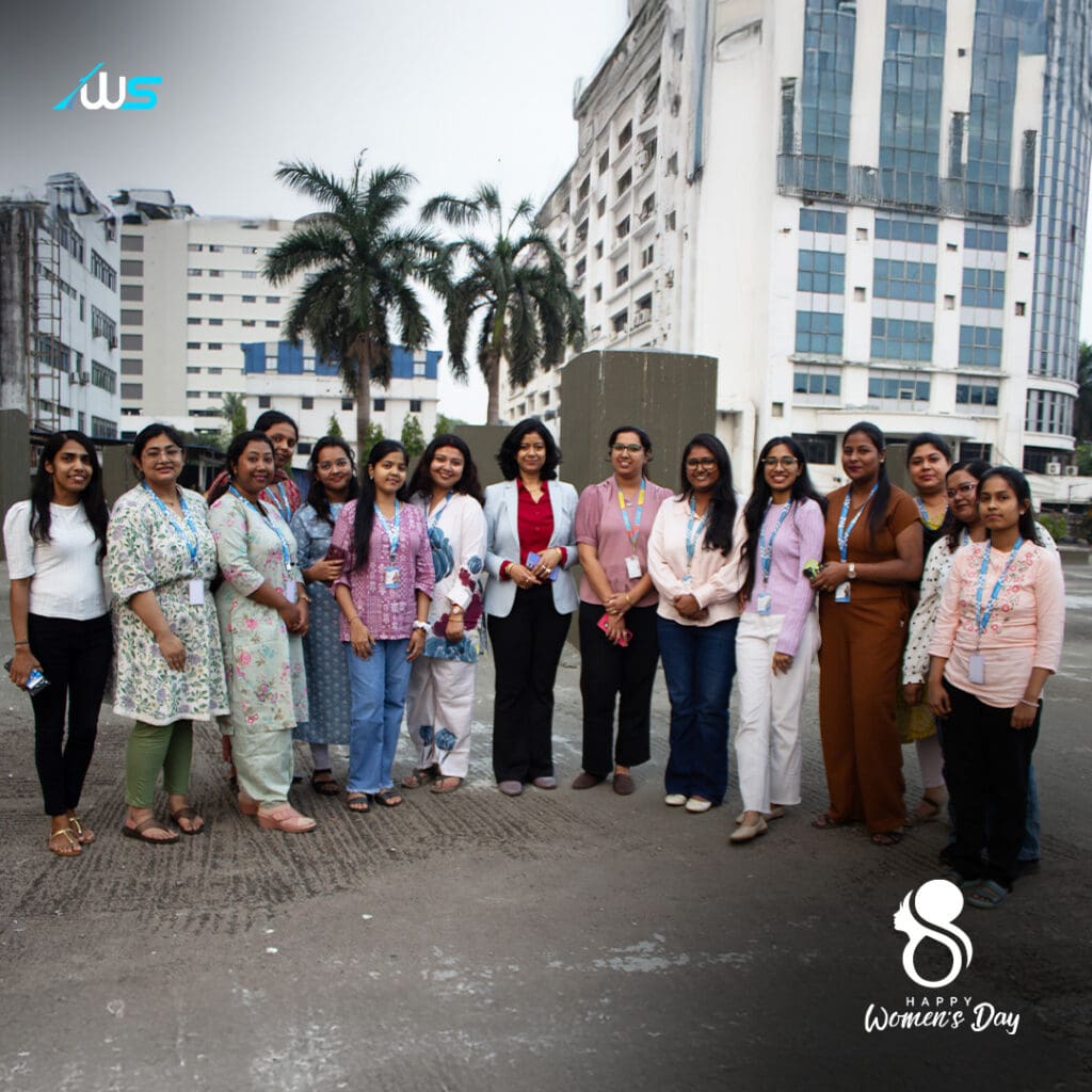 Webskitters Female Director Arpita Sarkar addressing the female employee's on womens day