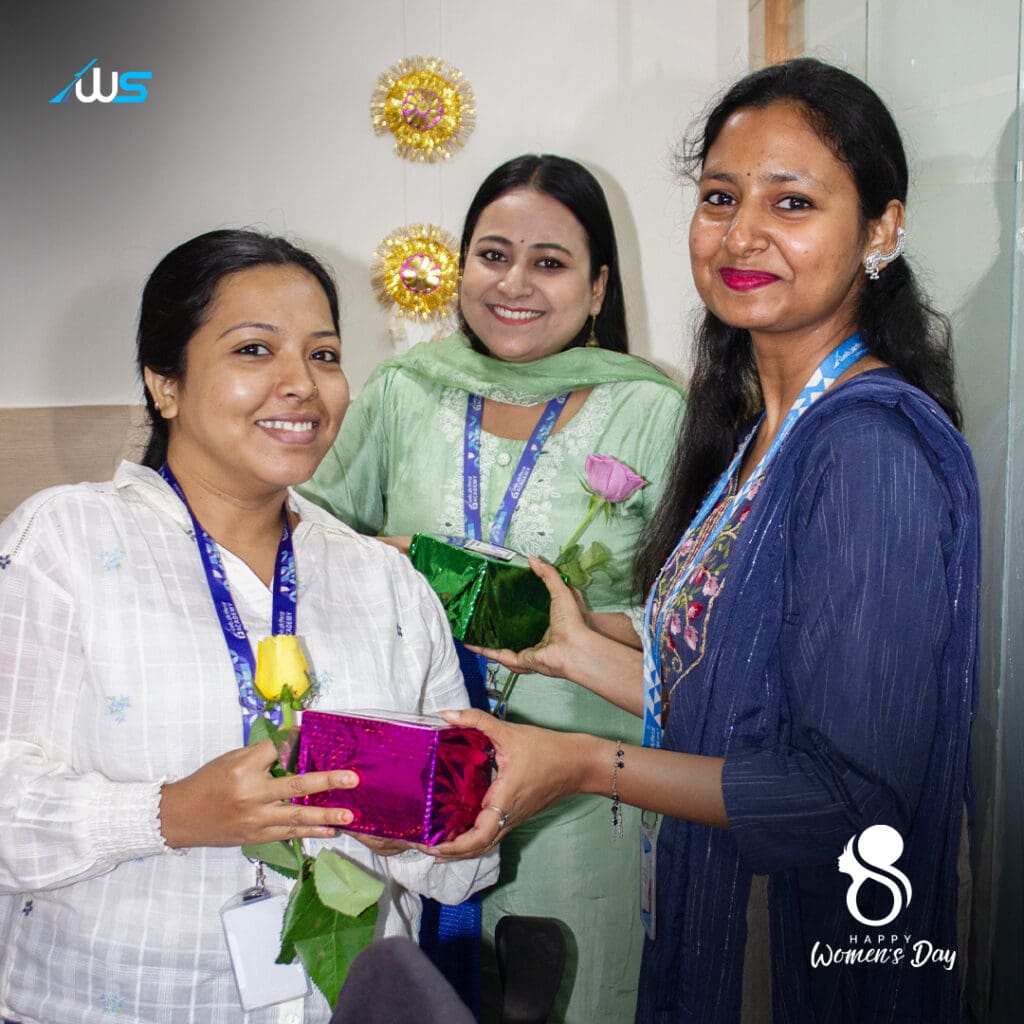 happy women's day 2026 celebration at webskitters CMMI 3 Company photo