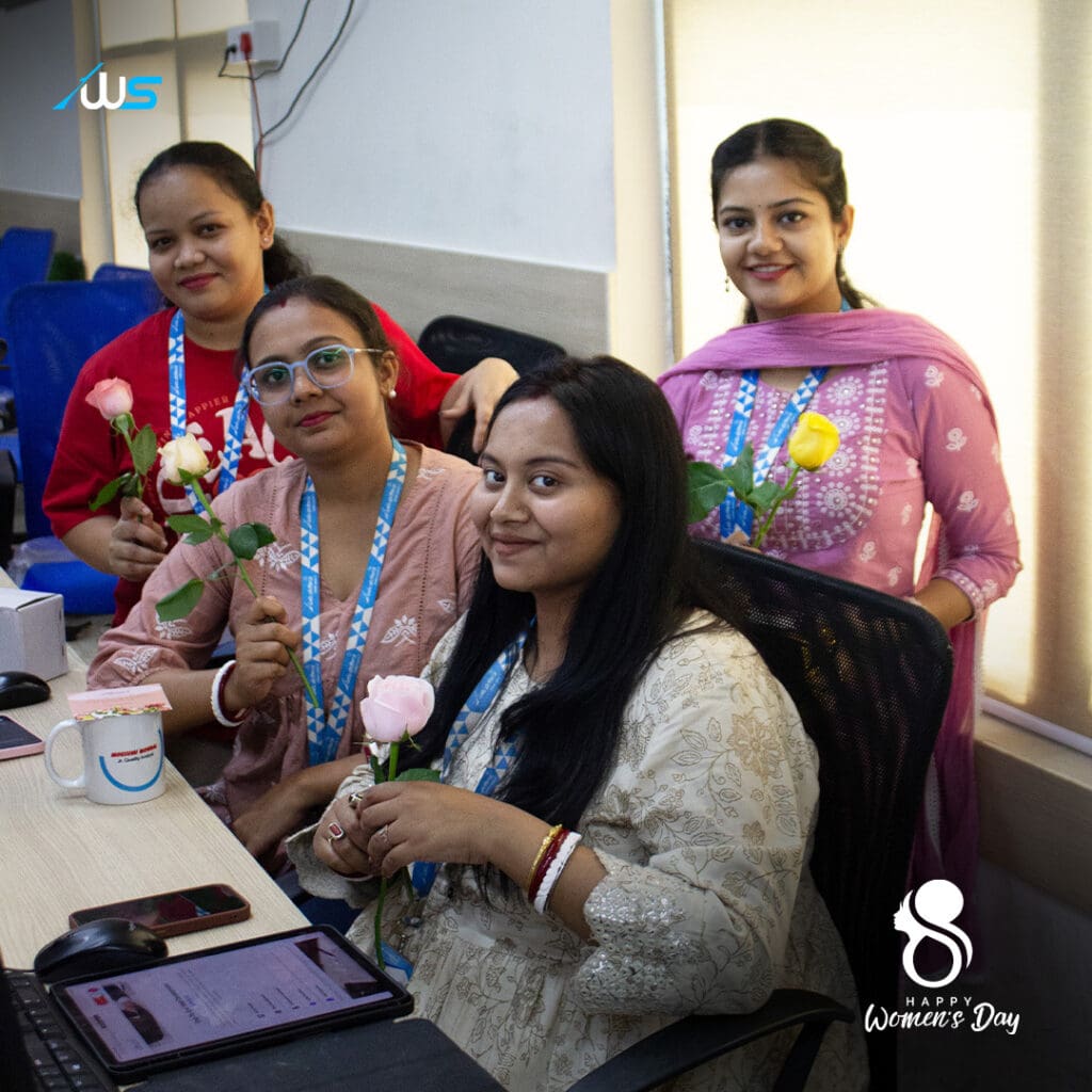 happy women's day 2026 at webskitters CMMI 3 Company photo