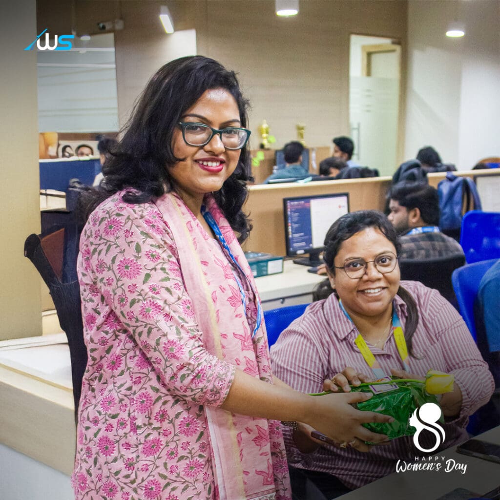 happy women's day 2026 celebration at webskitters CMMI 3 Company photo