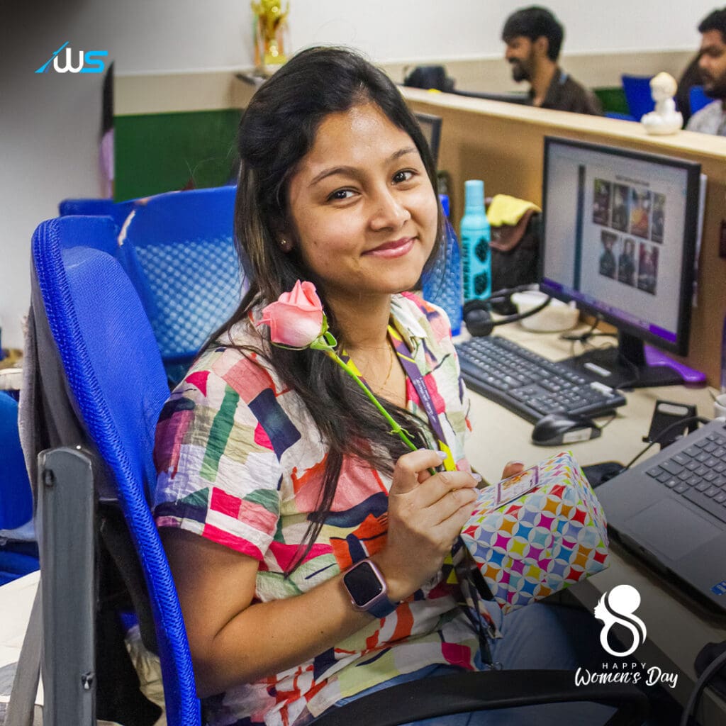 happy women's day 2026 celebration at webskitters CMMI 3 Company photo