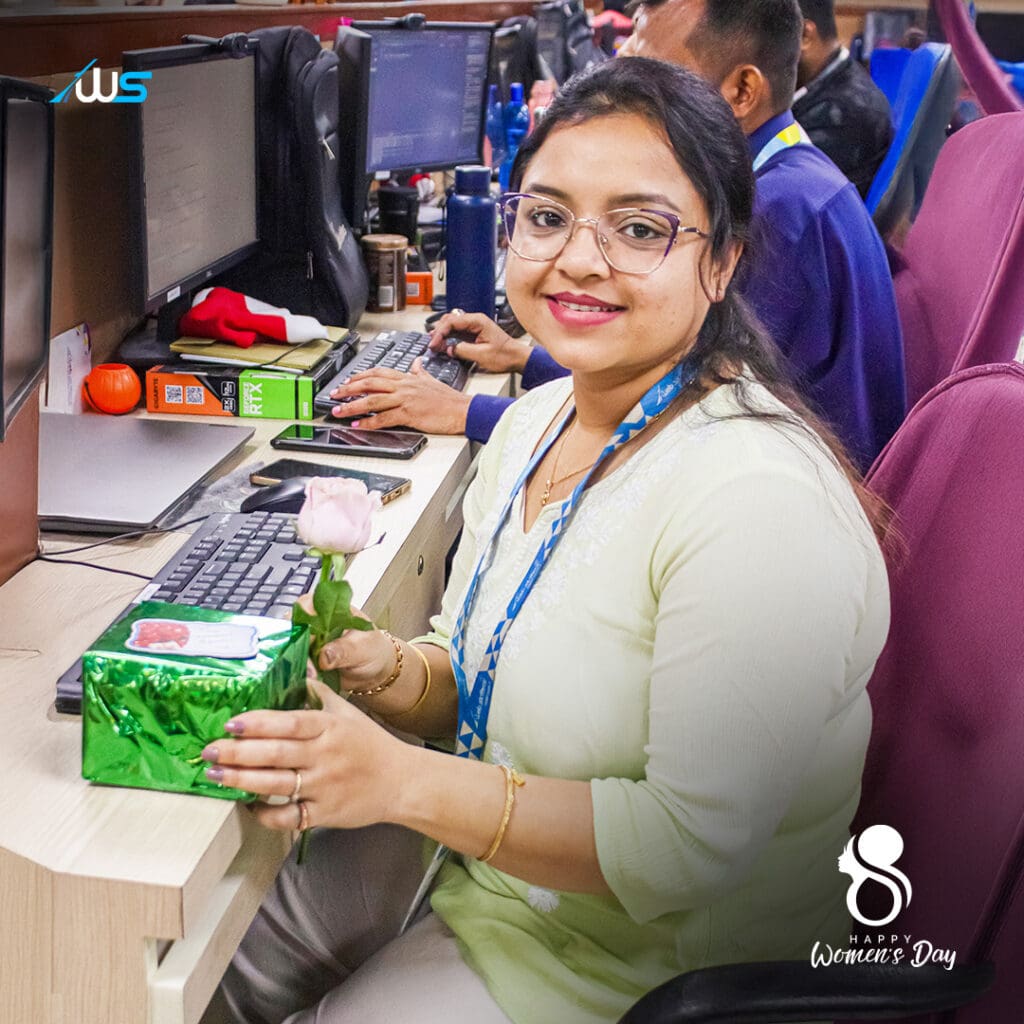 happy women's day 2026 celebration at webskitters CMMI 3 Company photo