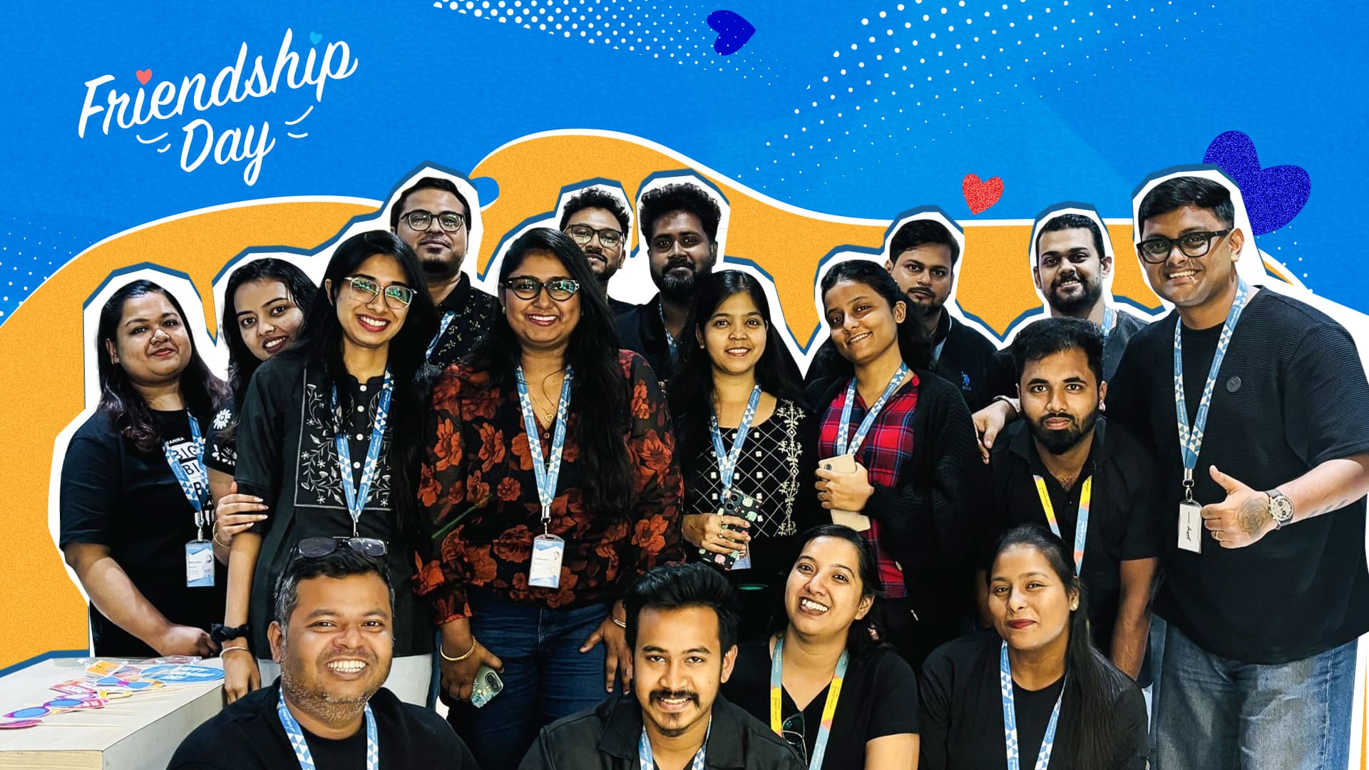 Team celebrating Friendship Day