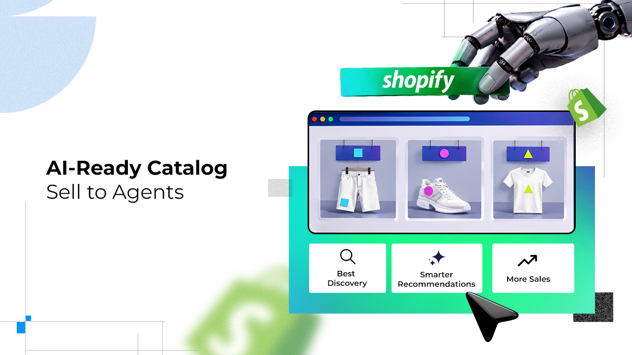 Shopify product catalog connected to an AI shopping agent.